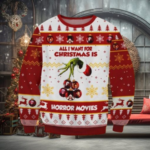 Horror Movies Grinch Christmas Ugly Sweater Gift For Men And Women
