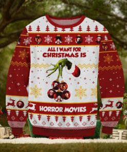 Horror Movies Grinch For Christmas Gifts 3D Printed Ugly Christmas Sweater