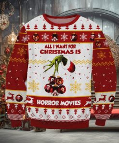 Horror Movies Grinch For Christmas Gifts 3D Printed Ugly Christmas Sweater