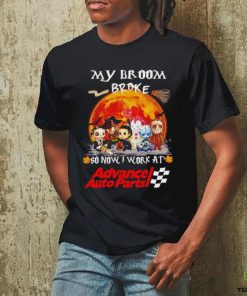 Horror characters my broom broke so now I work at Advance Auto Parts hoodie, sweater, longsleeve, shirt v-neck, t-shirt