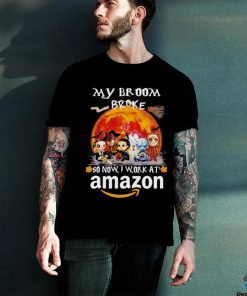 Horror characters my broom broke so now I work at Amazon hoodie, sweater, longsleeve, shirt v-neck, t-shirt