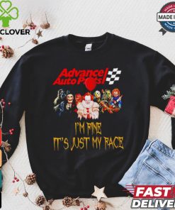 Horror movies Advance Auto Parts I’m fine it’s just my face Halloween shirt