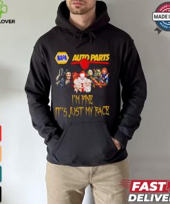 Horror movies Napa Auto Parts I’m fine it’s just my face Halloween shirt