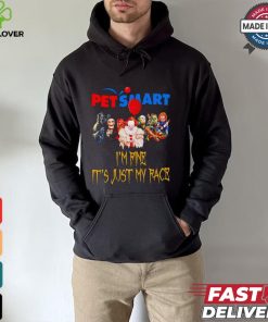 Horror movies Pet Smart I’m fine it’s just my face Halloween shirt