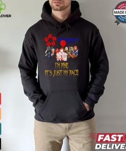 Horror movies Republic Services I’m fine it’s just my face Halloween shirt