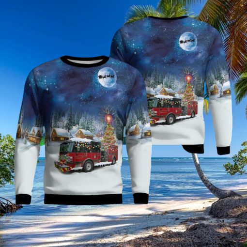 Horry County Fire Rescue Station 46, Conway, South Carolina Christmas AOP 3D Ugly Christmas Sweater