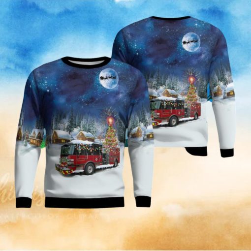 Horry County Fire Rescue Station 46, Conway, South Carolina Christmas AOP 3D Ugly Christmas Sweater