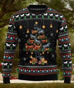 Horse Christmas Tree Black Ugly Christmas Sweater