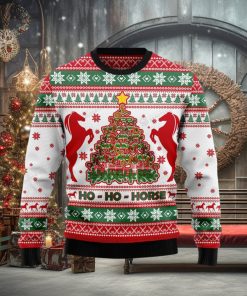 Horse Christmas Tree Christmas Ugly Christmas Wool Knitted Sweater