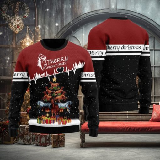 Horse Christmas Tree Ugly Christmas Sweater Merry making New Gift For Men And Women Family Holidays