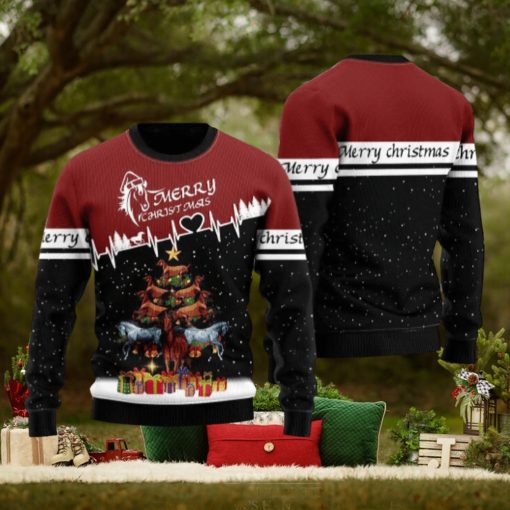 Horse Christmas Tree Ugly Christmas Sweater Merry making New Gift For Men And Women Family Holidays