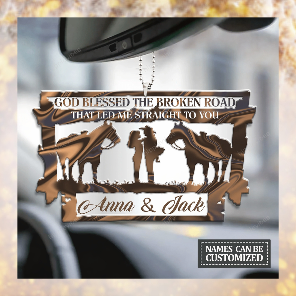 Horse Love God Blessed Personalized Ornament