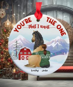 Horse You're The One That I Want, Personalized Ceramic Ornament