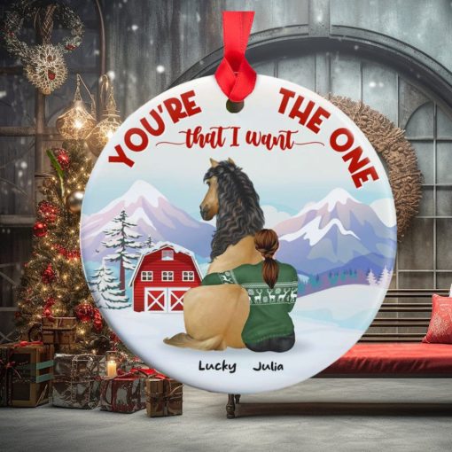 Horse You’re The One That I Want, Personalized Ceramic Ornament