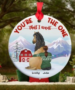 Horse You're The One That I Want, Personalized Ceramic Ornament