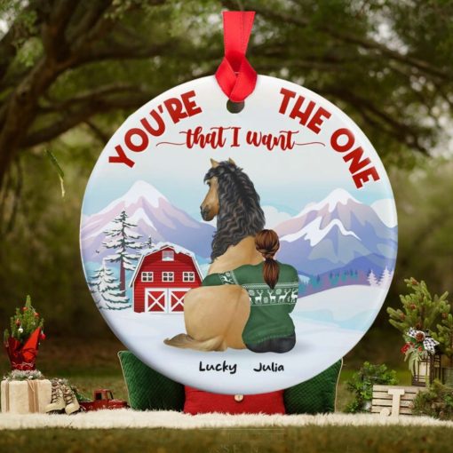 Horse You’re The One That I Want, Personalized Ceramic Ornament