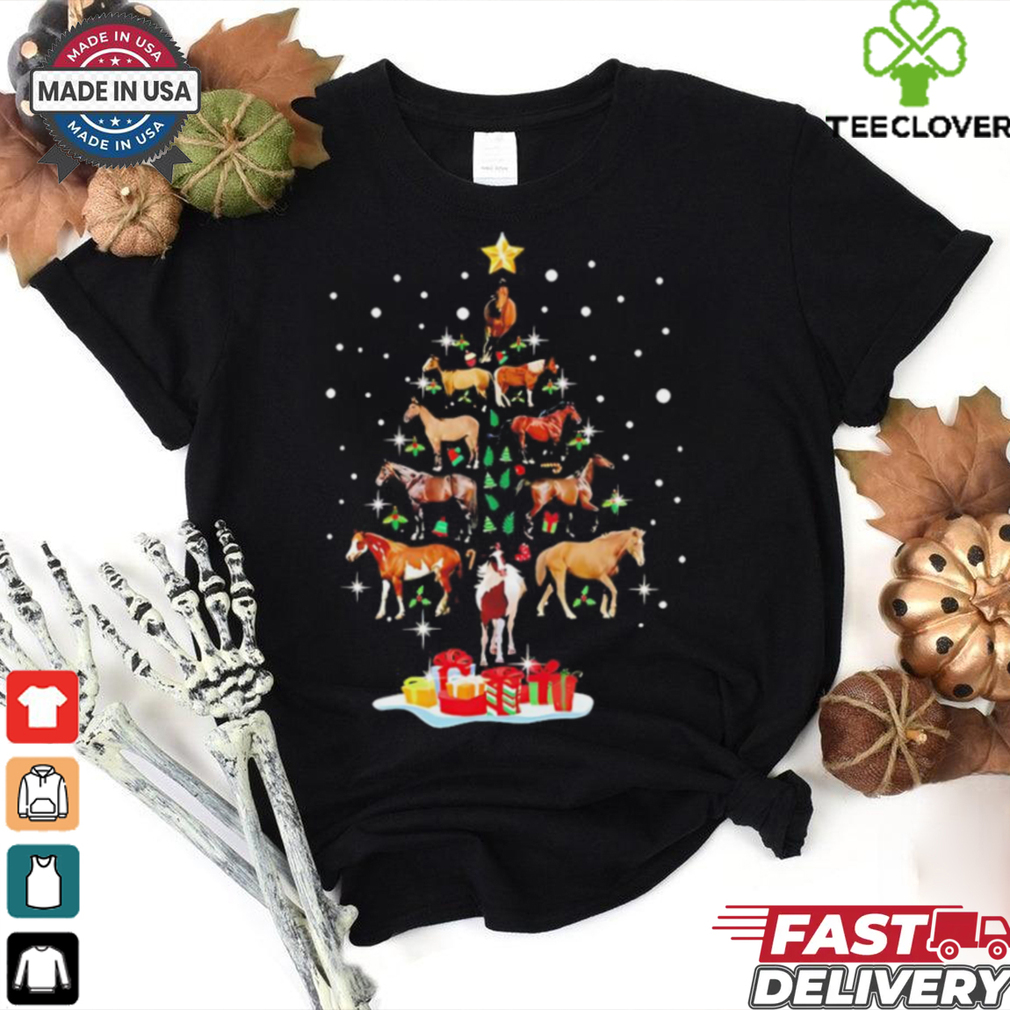 Horse tree Christmas Horses lovers shirt Horse tree Christmas Horses lovers shirt