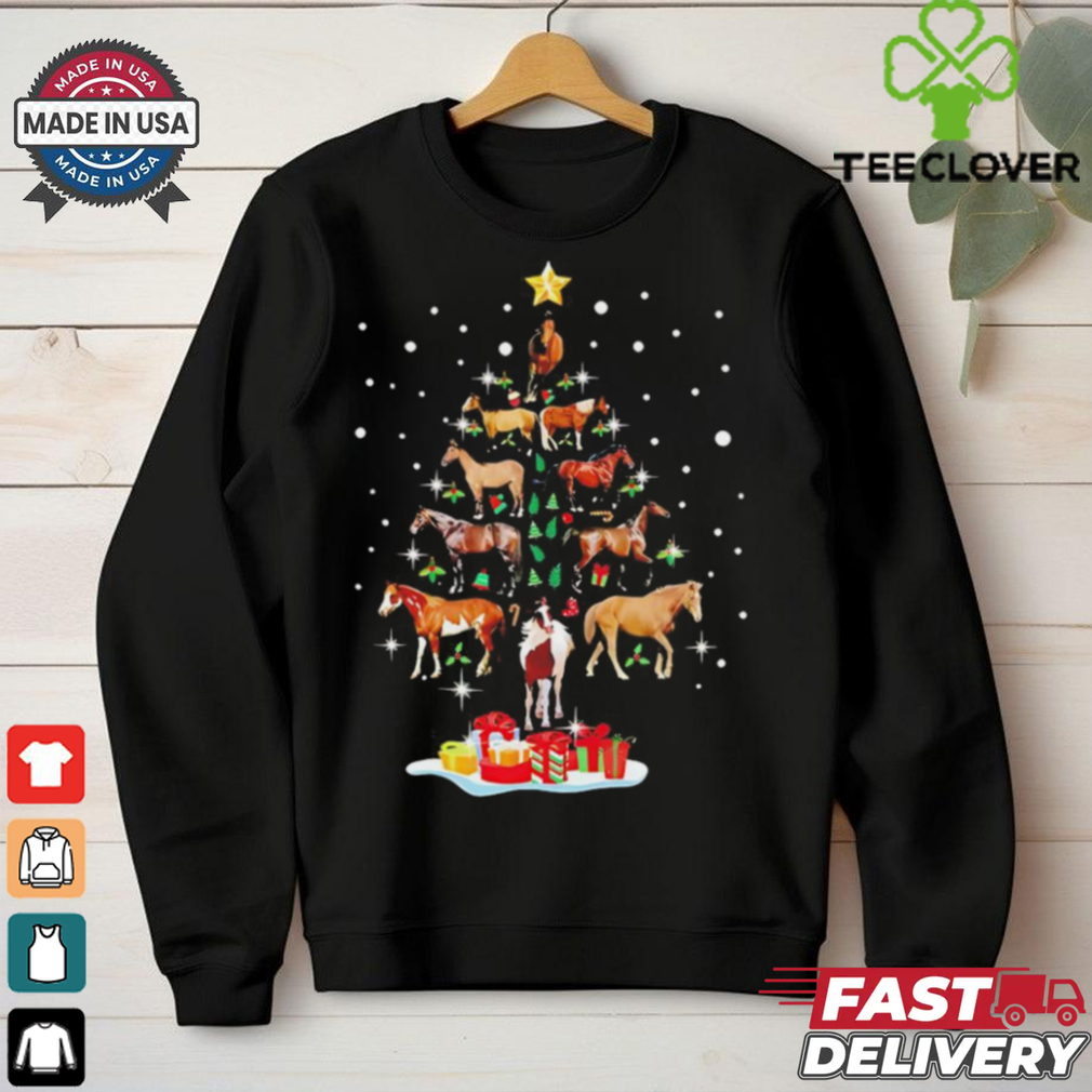 Horse tree Christmas Horses lovers shirt Horse tree Christmas Horses lovers shirt