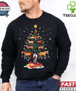Horse tree Christmas Horses lovers shirt