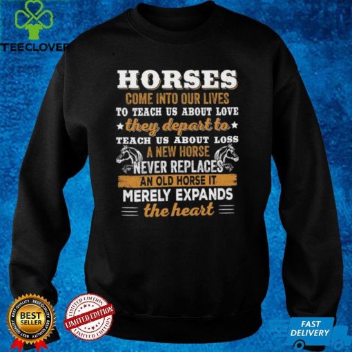 Horses Come Into Our Lives To Teach Us About Love for Horse Lover Shirt