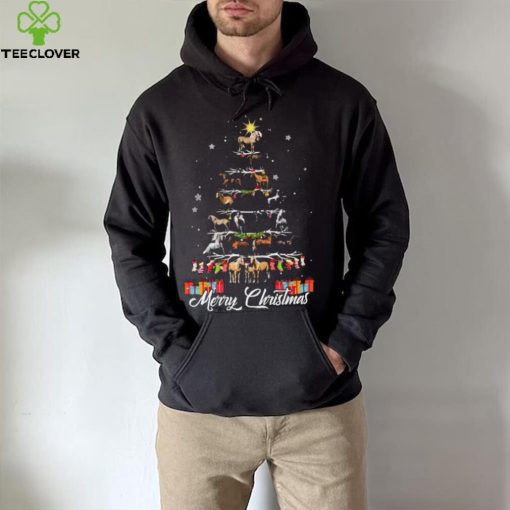 Horses Xmas Tree Merry Christmas Shirt