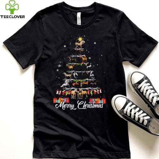 Horses Xmas Tree Merry Christmas Shirt
