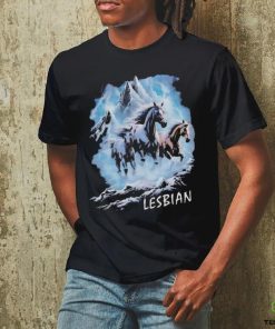 Horses running through lightning lesbian vintage shirt