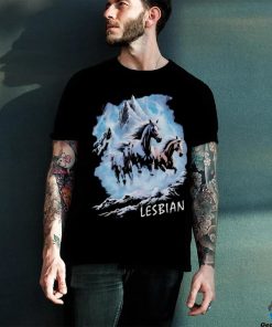 Horses running through lightning lesbian vintage shirt