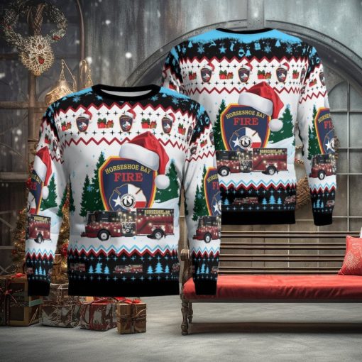 Horseshoe Bay Fire Department, Horseshoe Bay, Texas Christmas Aop Ugly Sweater 3D Gift For Men And Women