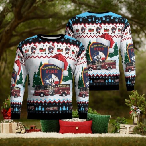 Horseshoe Bay Fire Department, Horseshoe Bay, Texas Christmas Aop Ugly Sweater 3D Gift For Men And Women