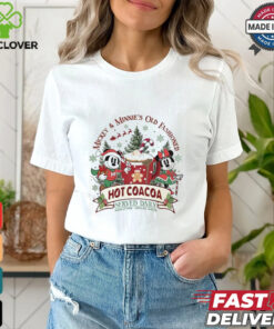Hot Cocoa Christmas Shirt, Disneyland Mickey And Minnie Christmas Shirt