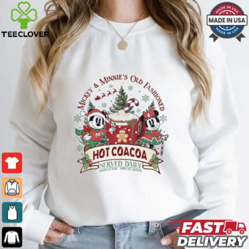 Hot Cocoa Christmas Shirt, Disneyland Mickey And Minnie Christmas Shirt