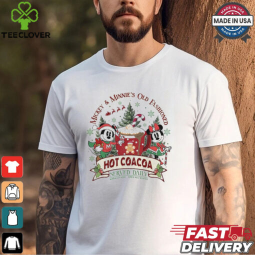 Hot Cocoa Christmas Shirt, Disneyland Mickey And Minnie Christmas Shirt