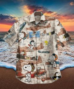 Hot Plane And Snoopy Vintage Hawaiian Shirt