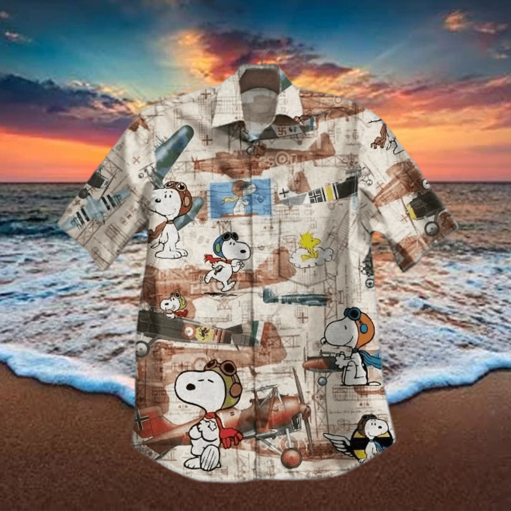 Hot Plane And Snoopy Vintage Hawaiian Shirt Hot Plane And Snoopy Vintage Hawaiian Shirt