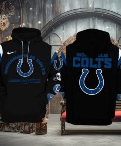 Hot Trending Indianapolis Colts Nfl Throwback Black 3d Hoodie