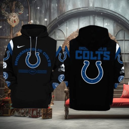 Hot Trending Indianapolis Colts Nfl Throwback Black 3d Hoodie