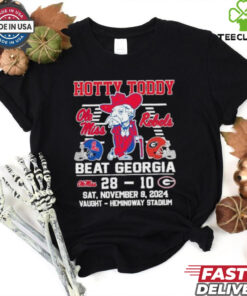 Hotty Toddy Ole Miss Rebels Beat Georgia Bulldogs 28 10 Shirt