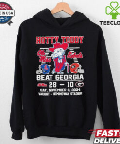 Hotty Toddy Ole Miss Rebels Beat Georgia Bulldogs 28 10 Shirt