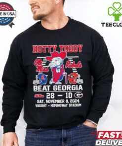 Hotty Toddy Ole Miss Rebels Beat Georgia Bulldogs 28 10 Shirt