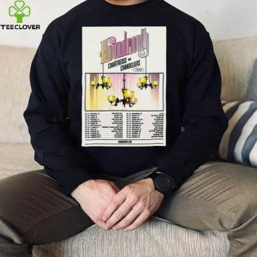 Houndmouth chartreuse and chandeliers tour 2023 t shirt