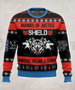 Hounds Of Justice Shield Wwe Ugly Sweater