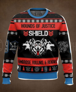 Hounds Of Justice Shield Wwe Ugly Sweater