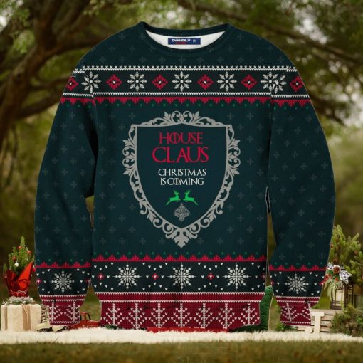 House Claus Unisex Knitting Pattern Ugly Christmas Sweater