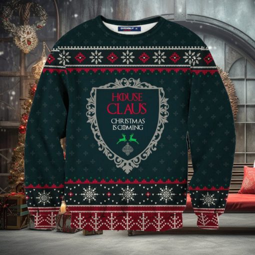 House Claus Unisex Knitting Pattern Ugly Christmas Sweater
