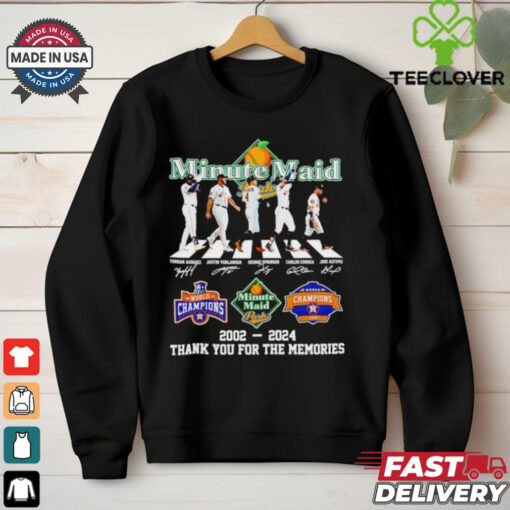 Houston Astros 2002 2024 Minute Maid thank you for the memories shirt