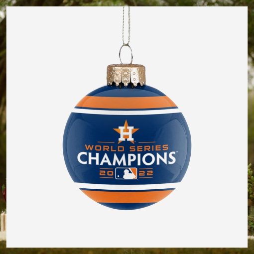 Houston Astros 2022 World Series Champions Glass Ball Ornament