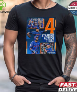 Houston Astros 4 Straight AL West Division Champions Shirt