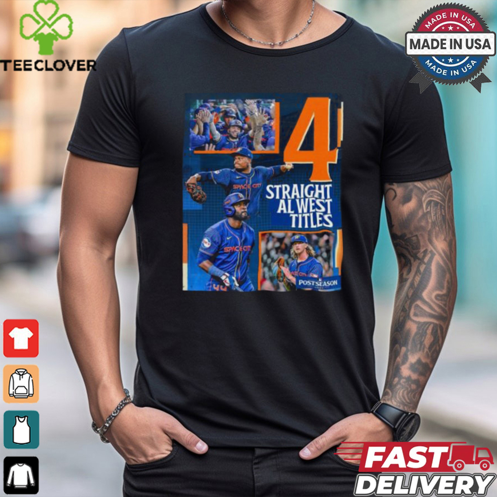 Houston Astros 4 Straight AL West Division Champions Shirt Houston Astros 4 Straight AL West Division Champions Shirt