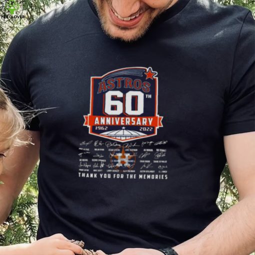 Houston Astros 60th anniversary 1962 2022 signatures thank you for the memories hoodie, sweater, longsleeve, shirt v-neck, t-shirt